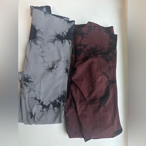 2 marble scrunch seamless leggings